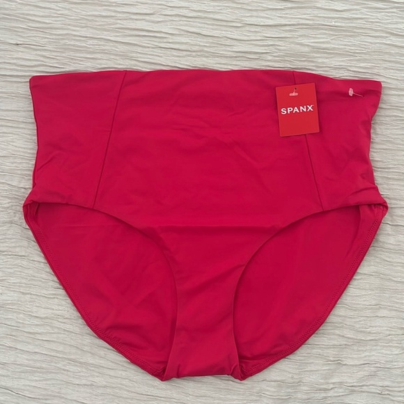 NEW SPANX - Women's Pink High-Waisted Swim Brief - Picture 1 of 4